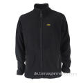 Schwarze Basic Fleecejacke